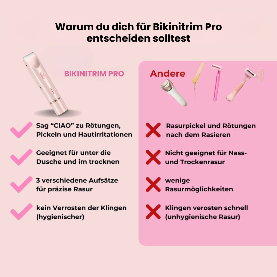 BikiniTrim Pro - für eine sanfte & mühelose Rasur